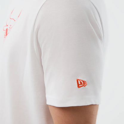 The Male model is wearing Chicago Bulls NBA Back To School White T-Shirt 5