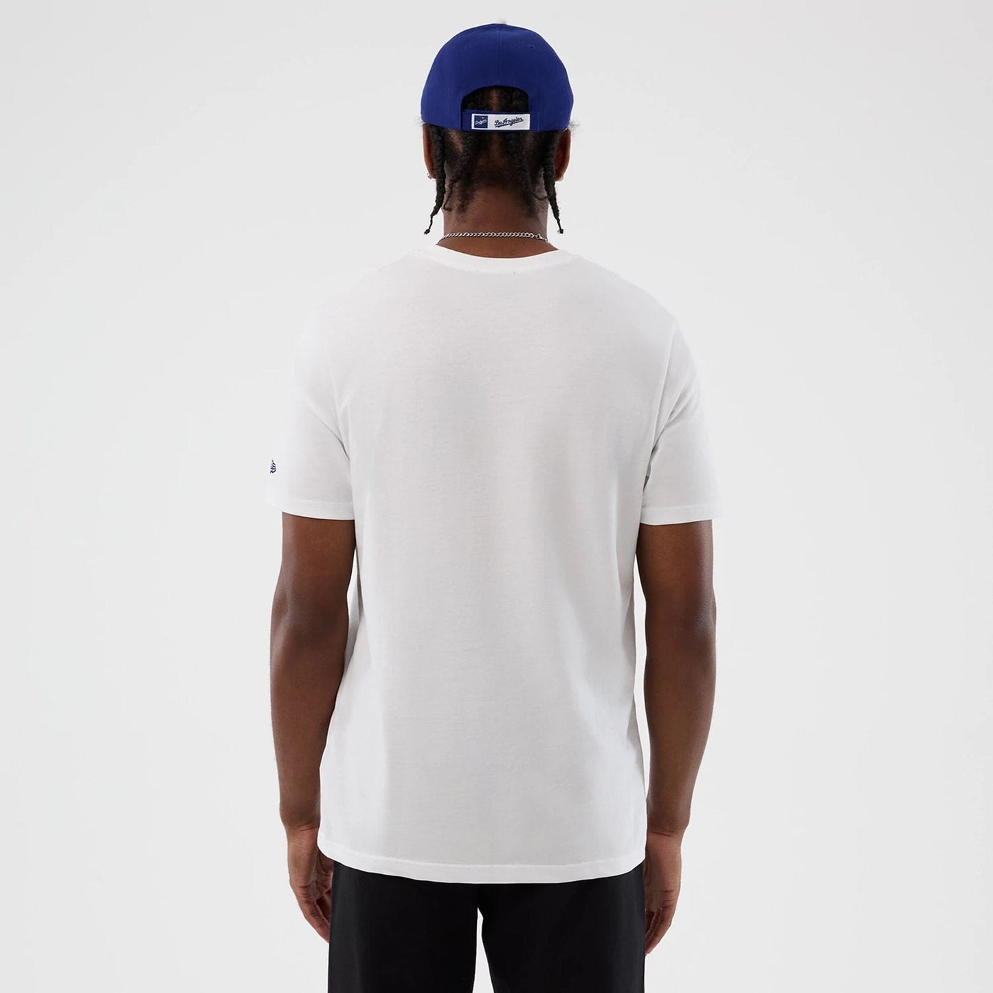 The Male model is wearing LA Dodgers MLB Back To School White T-Shirt  2