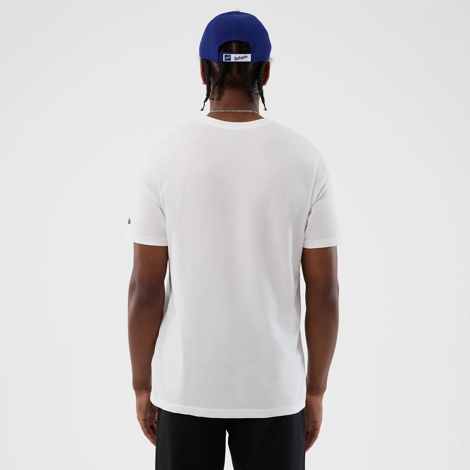 The Male model is wearing LA Dodgers MLB Back To School White T-Shirt  2