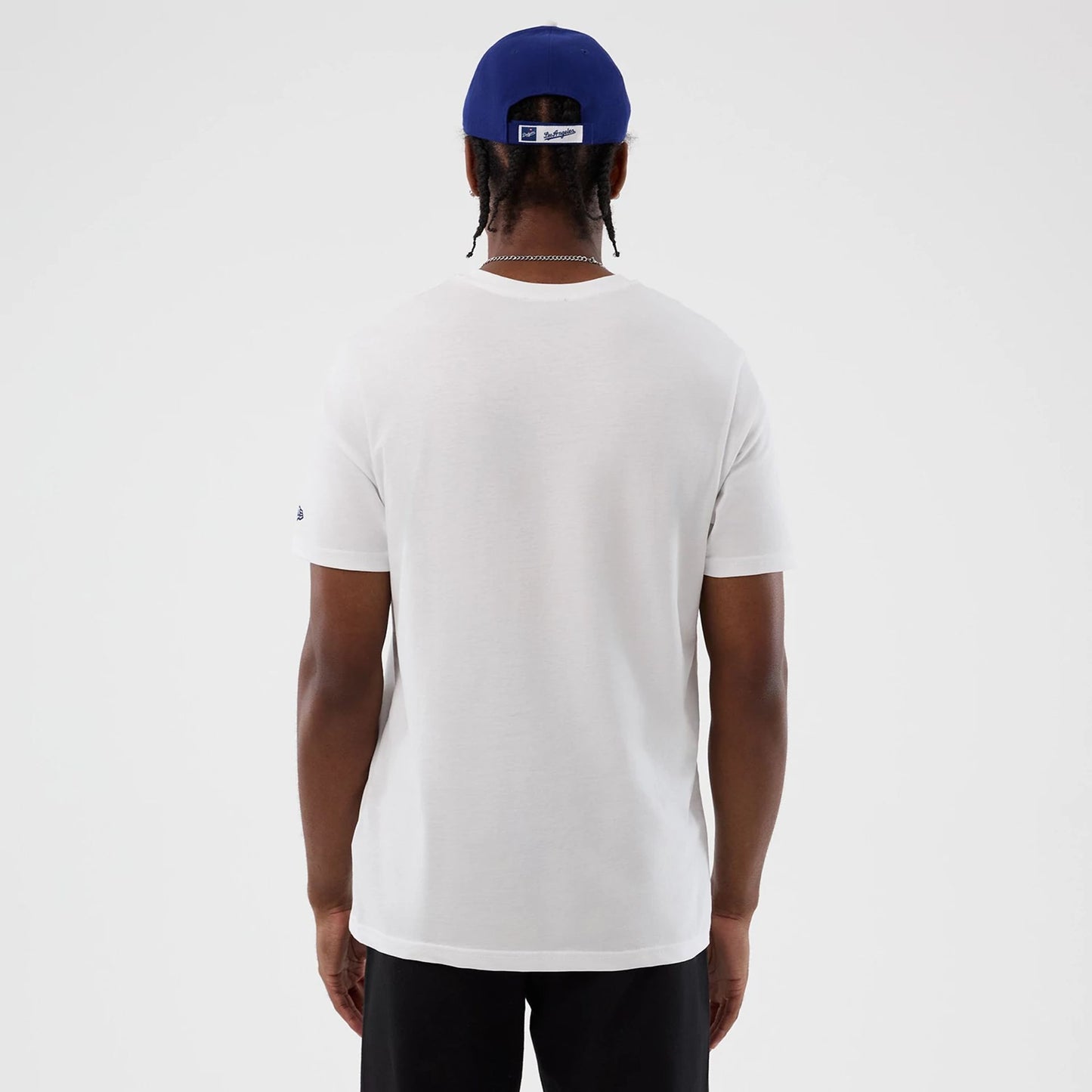 The Male model is wearing LA Dodgers MLB Back To School White T-Shirt  2