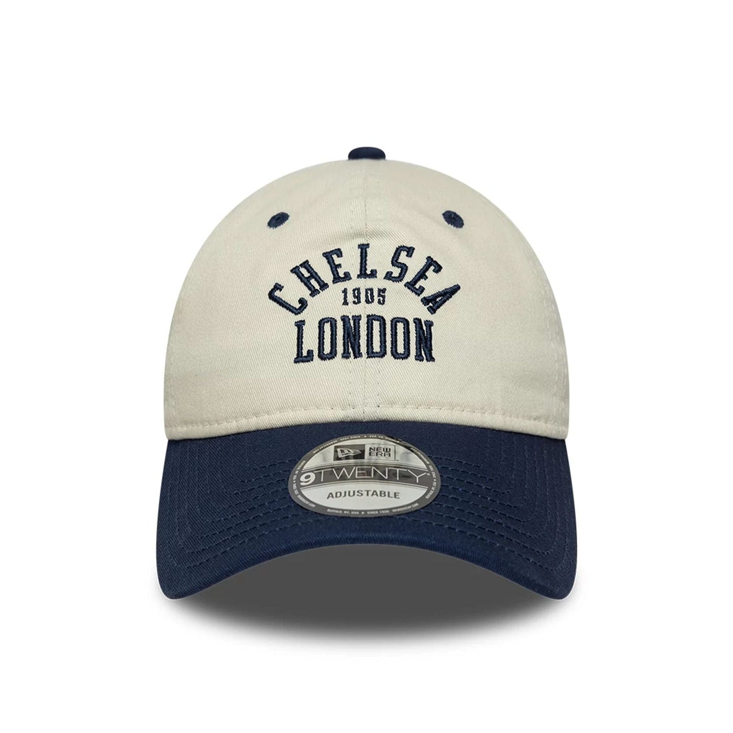 This is a Chelsea FC Lion Crest College Light Beige 9TWENTY Adjustable Cap 2