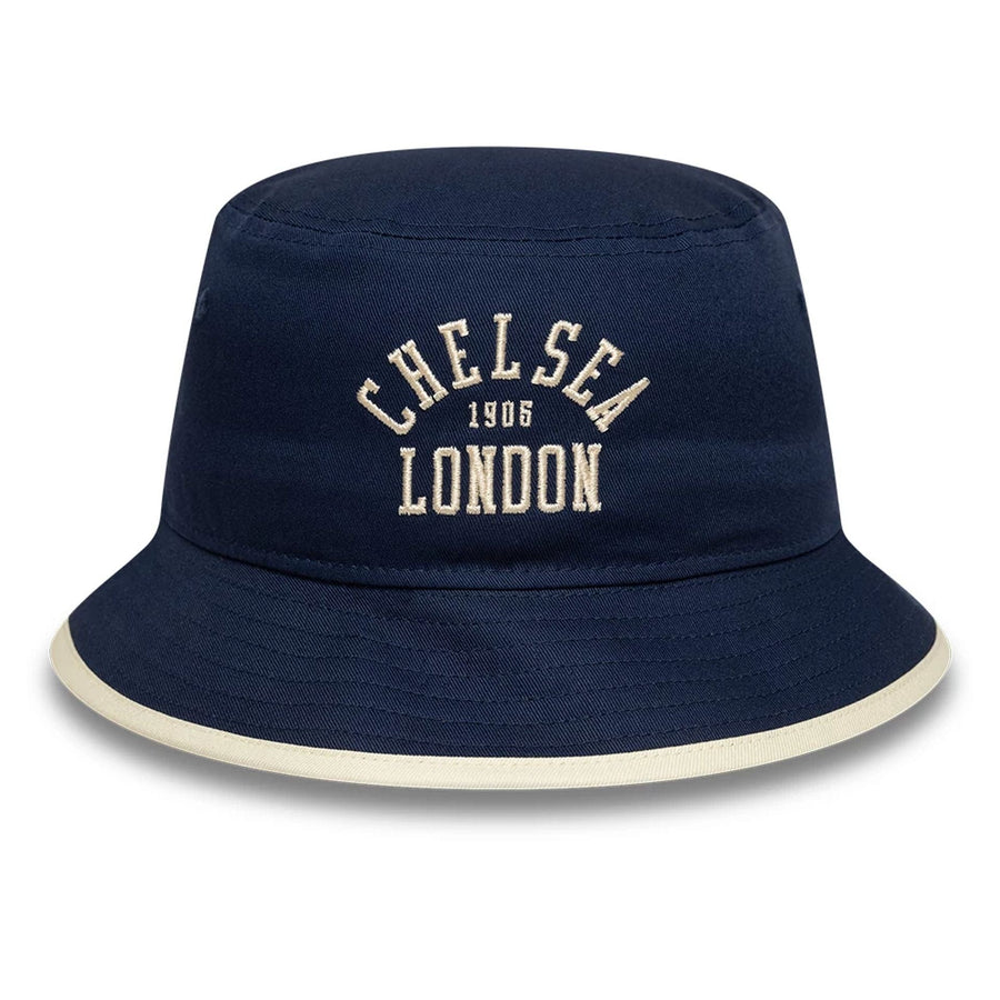 This is a Chelsea FC Lion Crest College Navy Bucket Hat 2