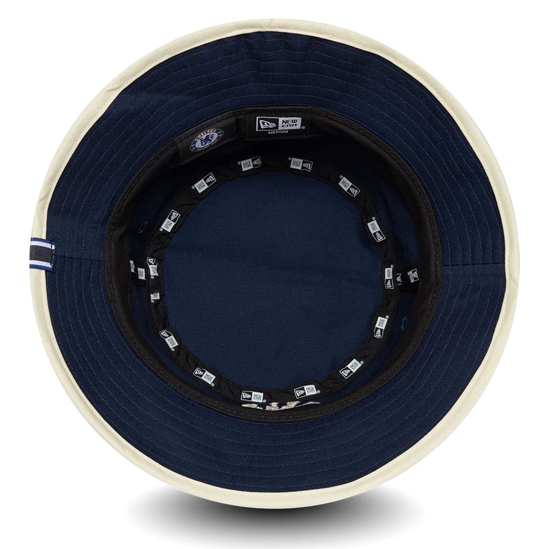 This is a Chelsea FC Lion Crest College Navy Bucket Hat 5