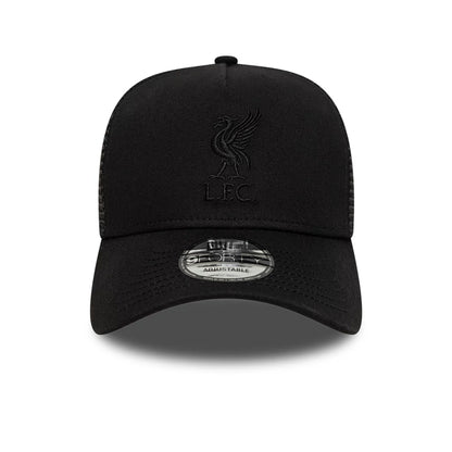 This is a Liverpool FC Tonal Black 9FORTY A-Frame Trucker Adjustable Cap 2