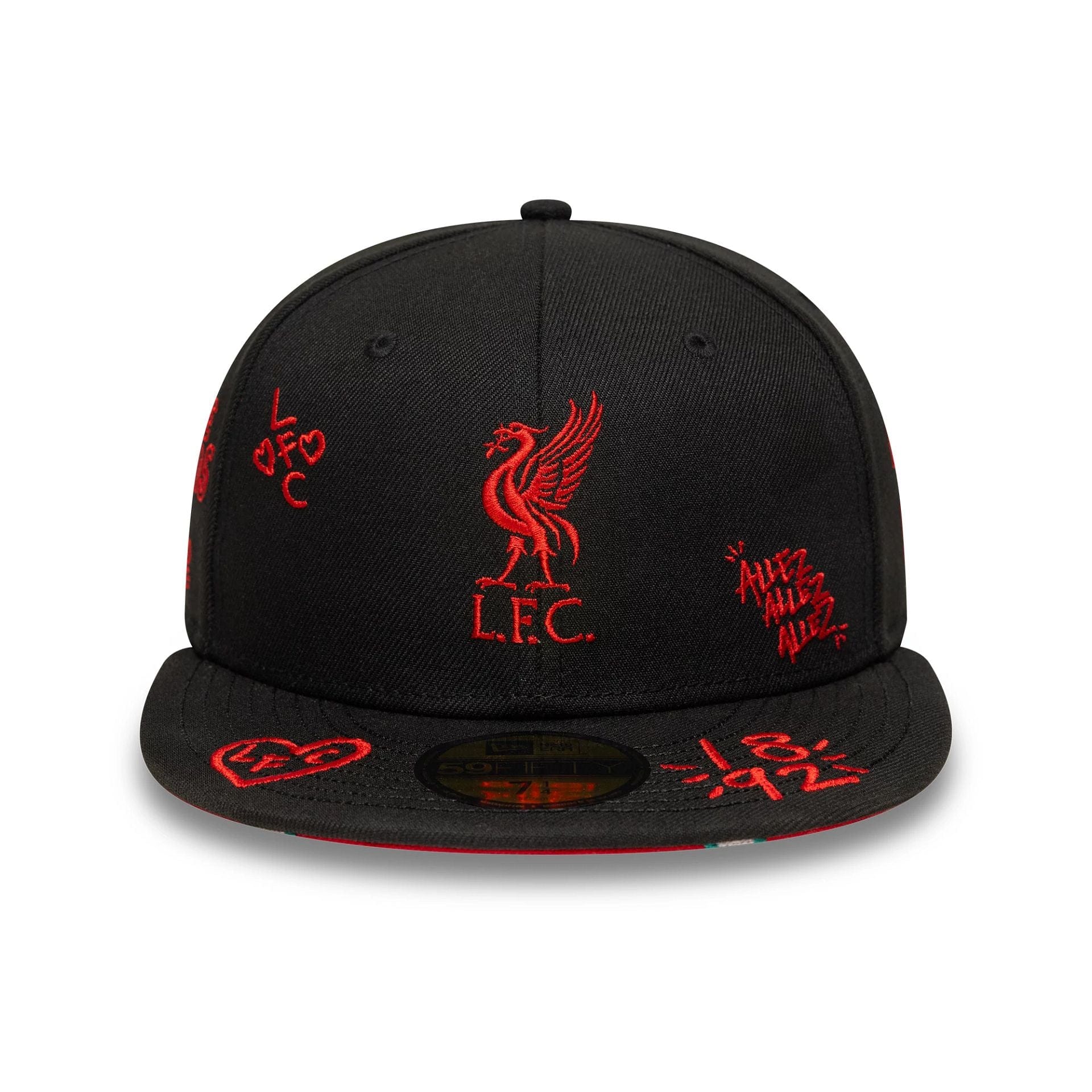 This is a Liverpool FC Scribble Black 59FIFTY Fitted Cap 3