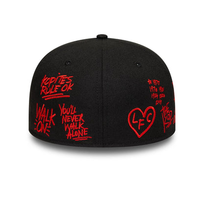 This is a Liverpool FC Scribble Black 59FIFTY Fitted Cap 5