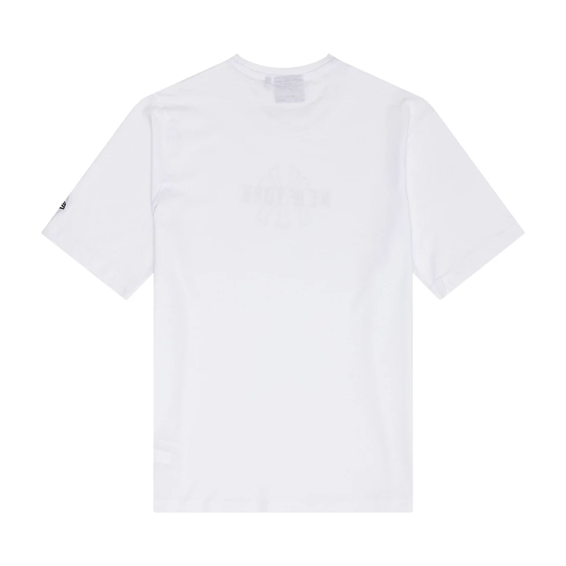 The Male model is wearing New York Yankees MLB Large Logo Graphic White T-Shirt 2