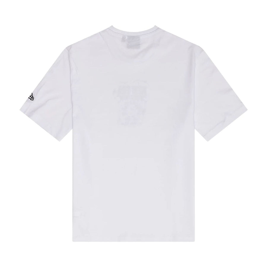 The Male model is wearing New Era Fun Graphic White T-Shirt 2