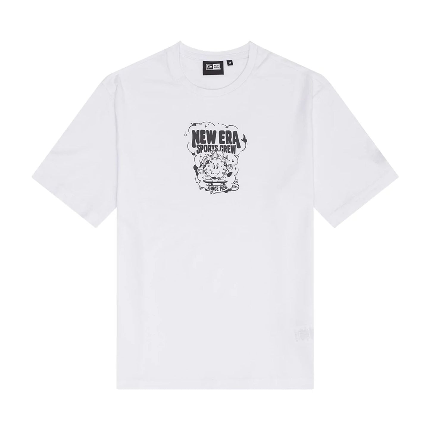 The Male model is wearing New Era Fun Graphic White T-Shirt 1