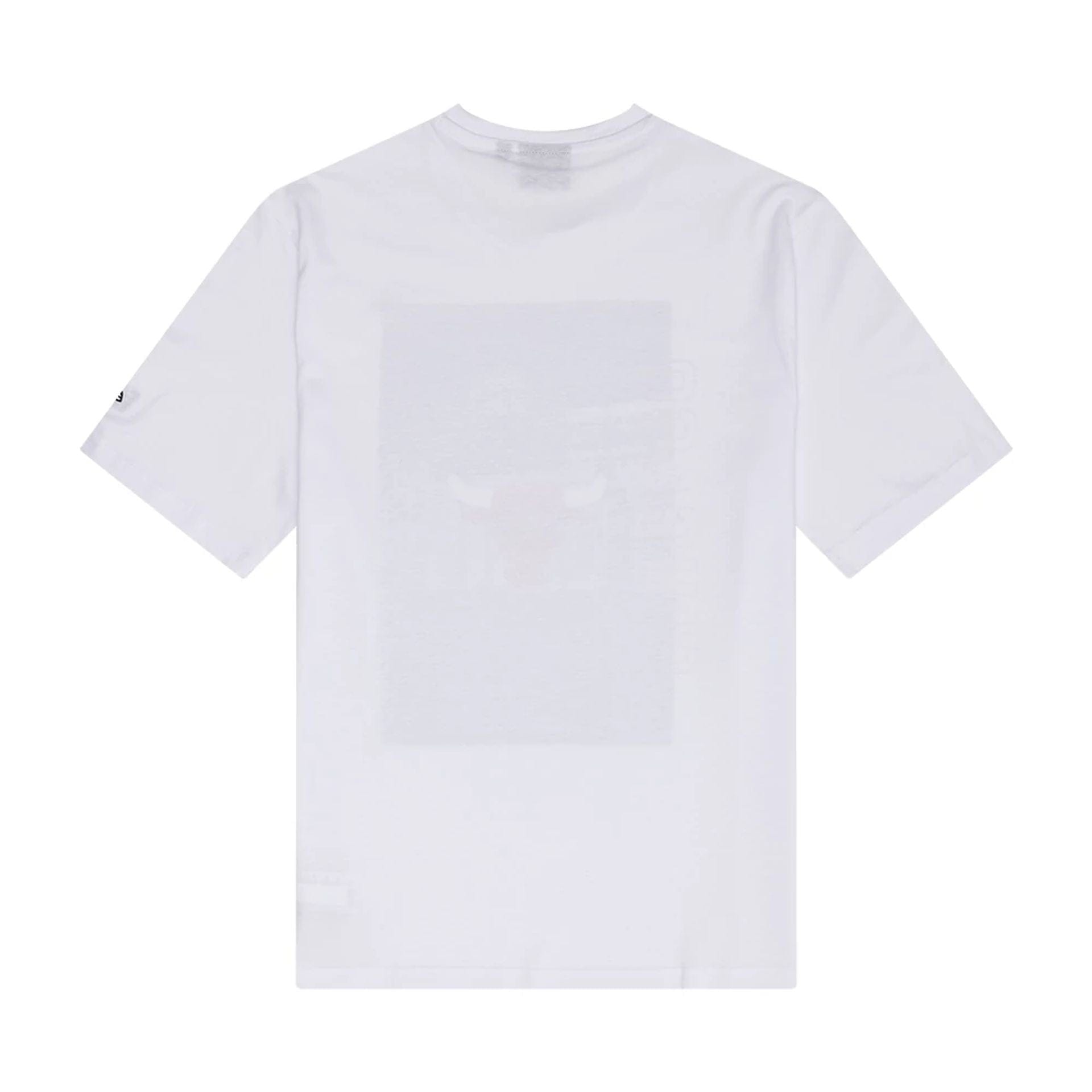 The Male model is wearing Chicago Bulls NBA Photographic White T-Shirt 2