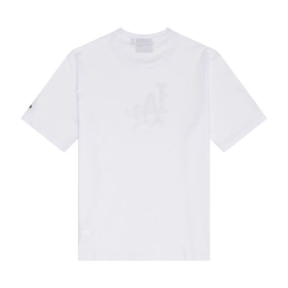 The Male model is wearing LA Dodgers MLB Food Graphic White T-Shirt 2