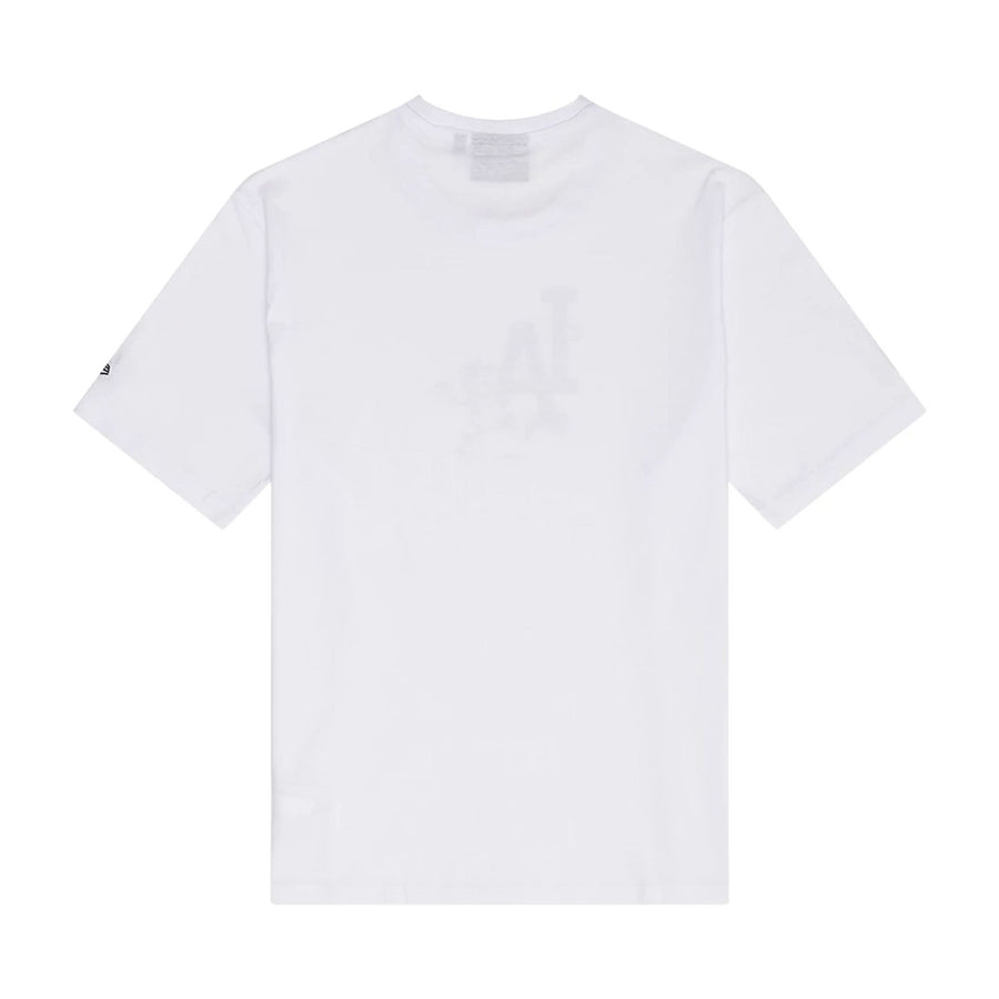 The Male model is wearing LA Dodgers MLB Food Graphic White T-Shirt 2