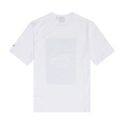 The Male model is wearing LA Lakers NBA Photographic White T-Shirt 2