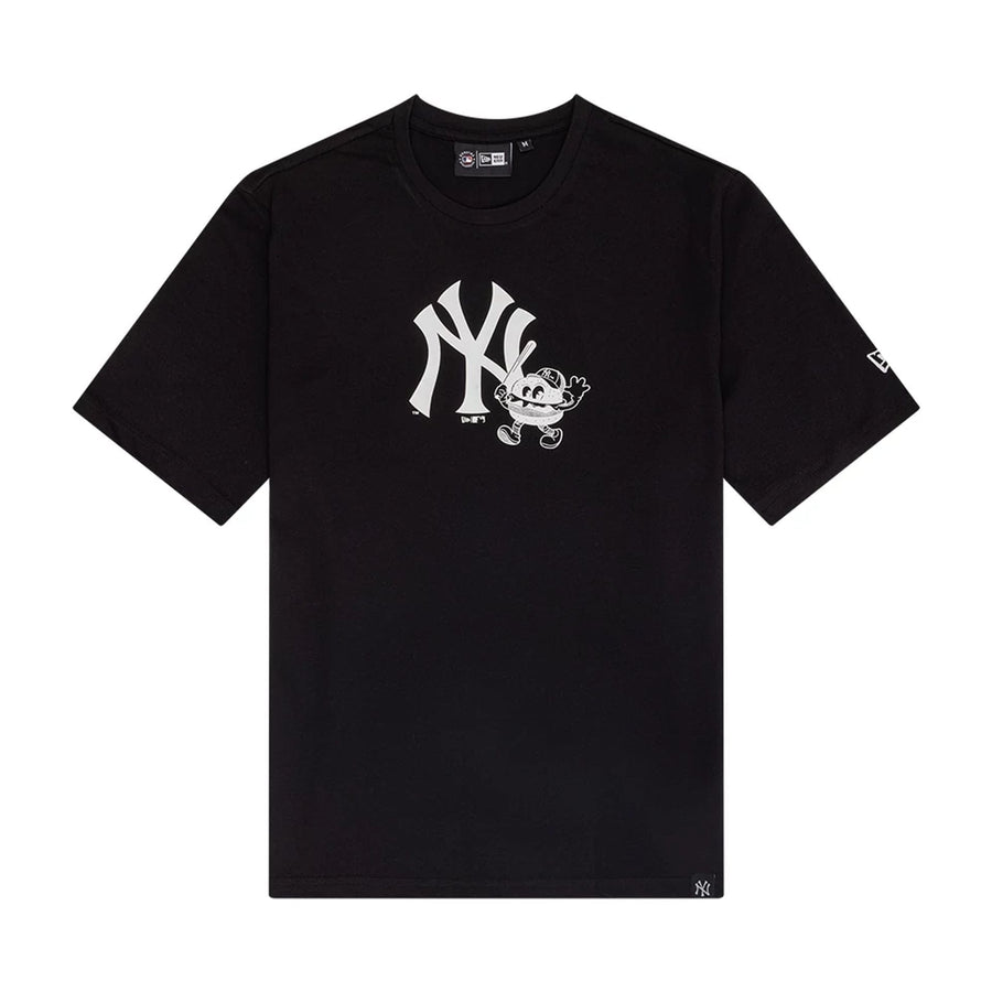 The Male model is wearing New York Yankees MLB Food Graphic Black T-Shirt 1