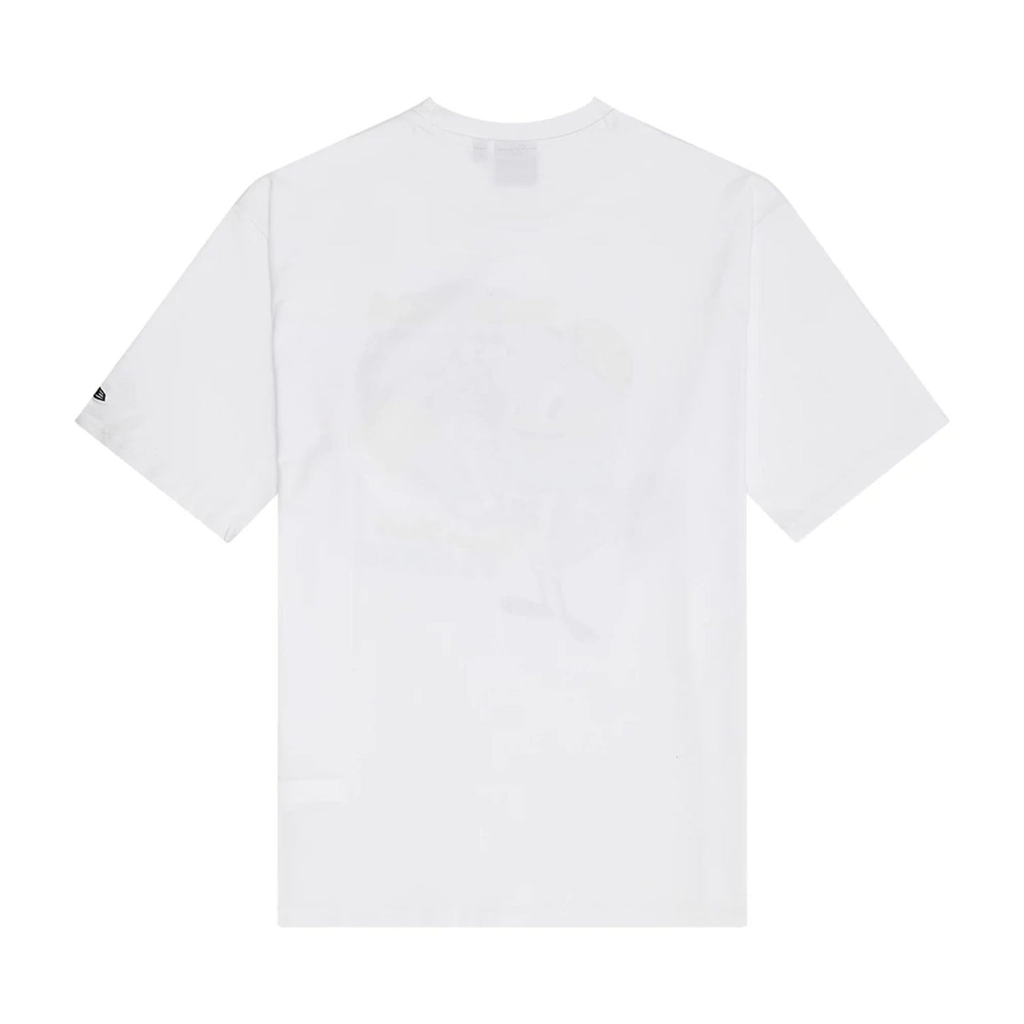 The Male model is wearing New Era Character Graphic White Oversized T-Shirt 2