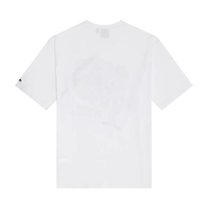 The Male model is wearing New Era Character Graphic White Oversized T-Shirt 2