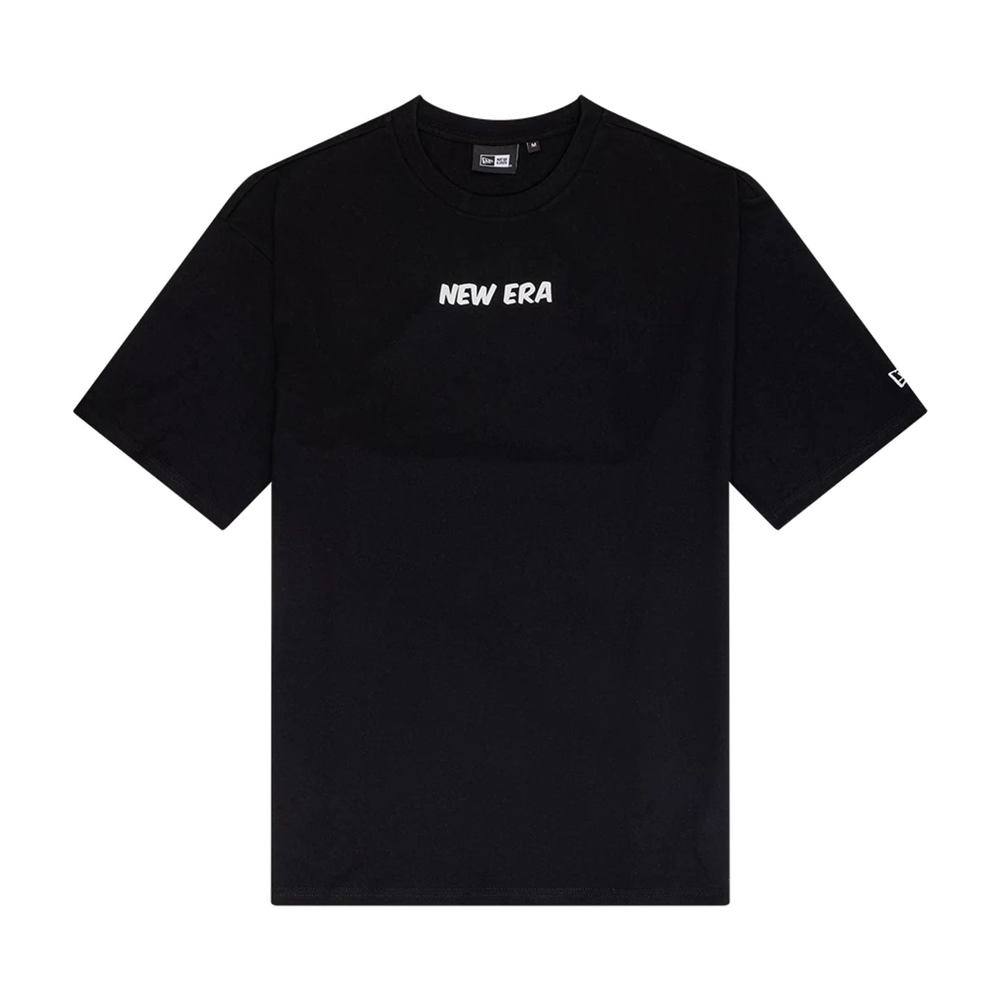 The Male model is wearing New Era Food Graphic Black Oversized T-Shirt 1