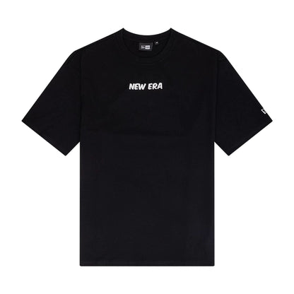 The Male model is wearing New Era Food Graphic Black Oversized T-Shirt 1