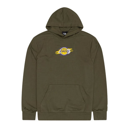 The Male model is wearing LA Lakers NBA Graphic Green Pullover Hoodie 1