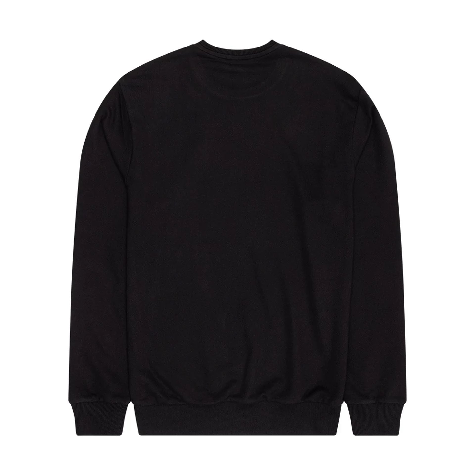 The Male model is wearing Chicago Bulls NBA Outline Black Crew Neck Sweater 2