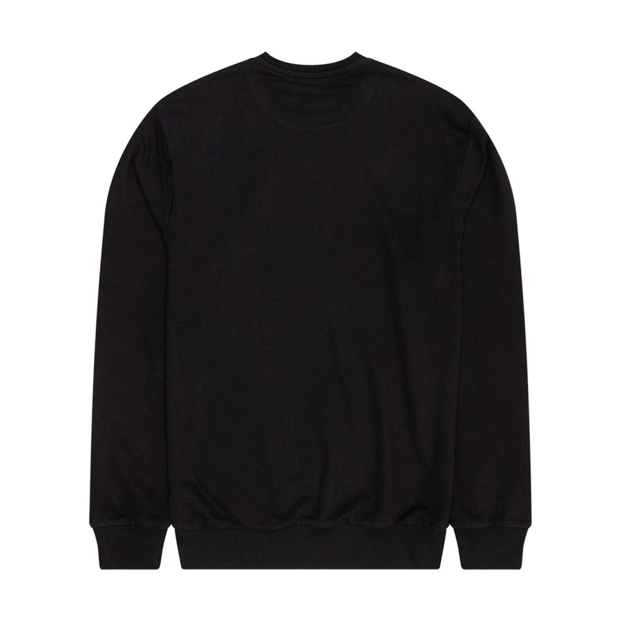 The Male model is wearing Chicago Bulls NBA Outline Black Crew Neck Sweater 2