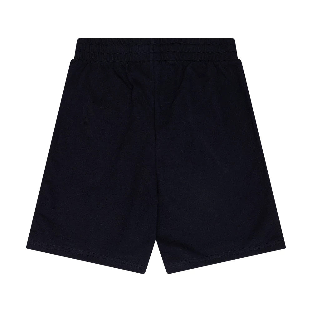 The Male model is wearing New Era Flag Navy Shorts 2