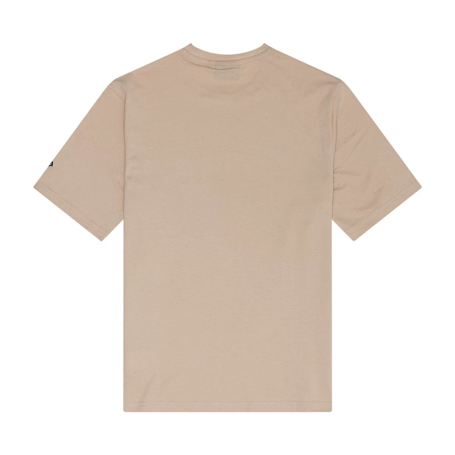 The Male model is wearing Las Vegas Raiders NFL Graphic Light Beige T-Shirt 2