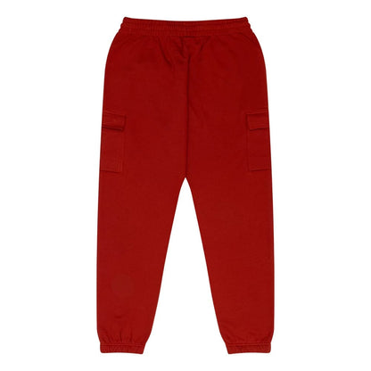 The Male model is wearing New Era Flag Dark Red Cargo Joggers 2