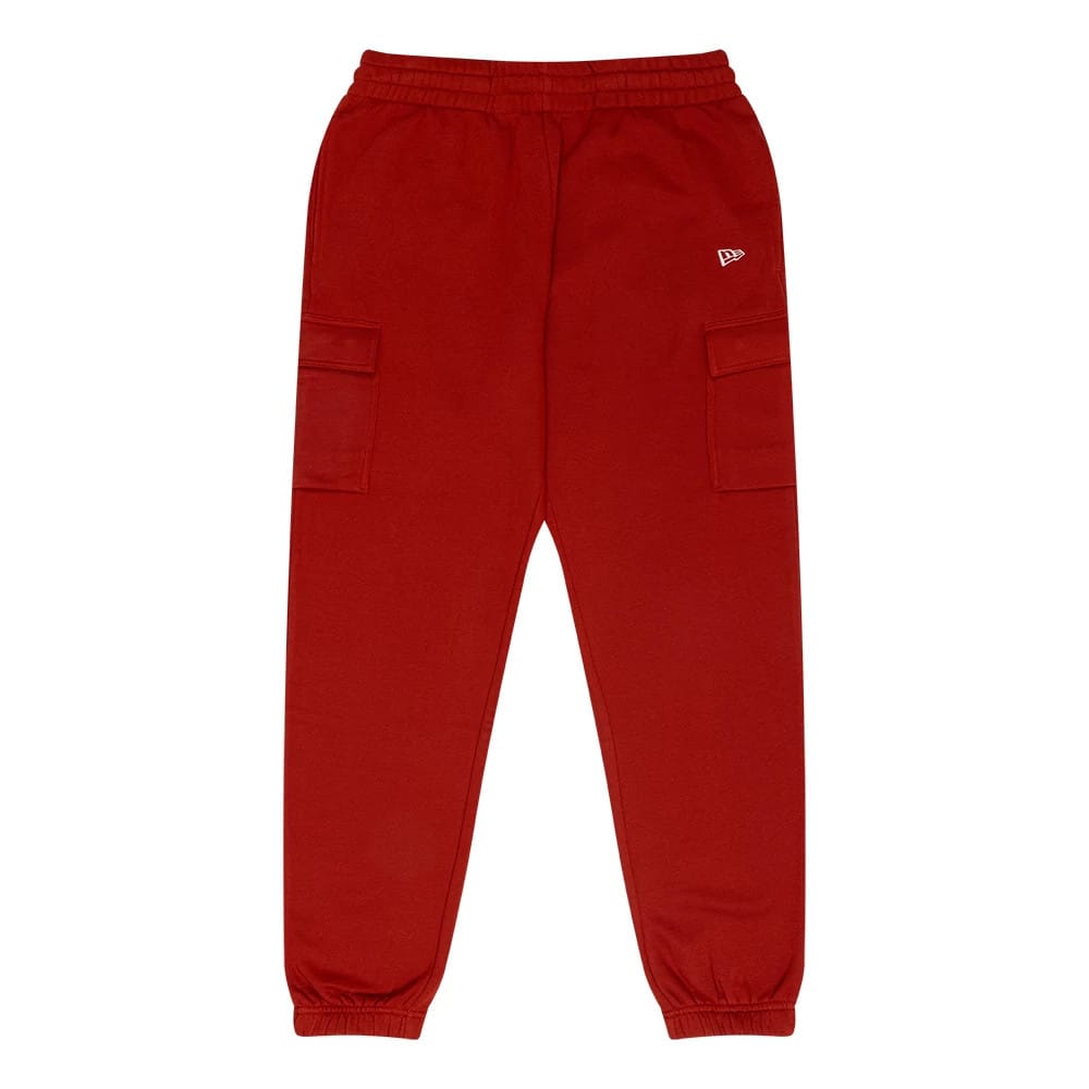 The Male model is wearing New Era Flag Dark Red Cargo Joggers 1