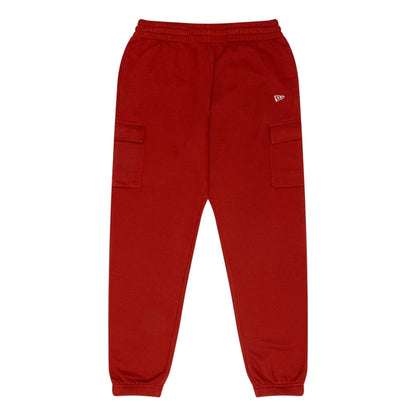 The Male model is wearing New Era Flag Dark Red Cargo Joggers 1