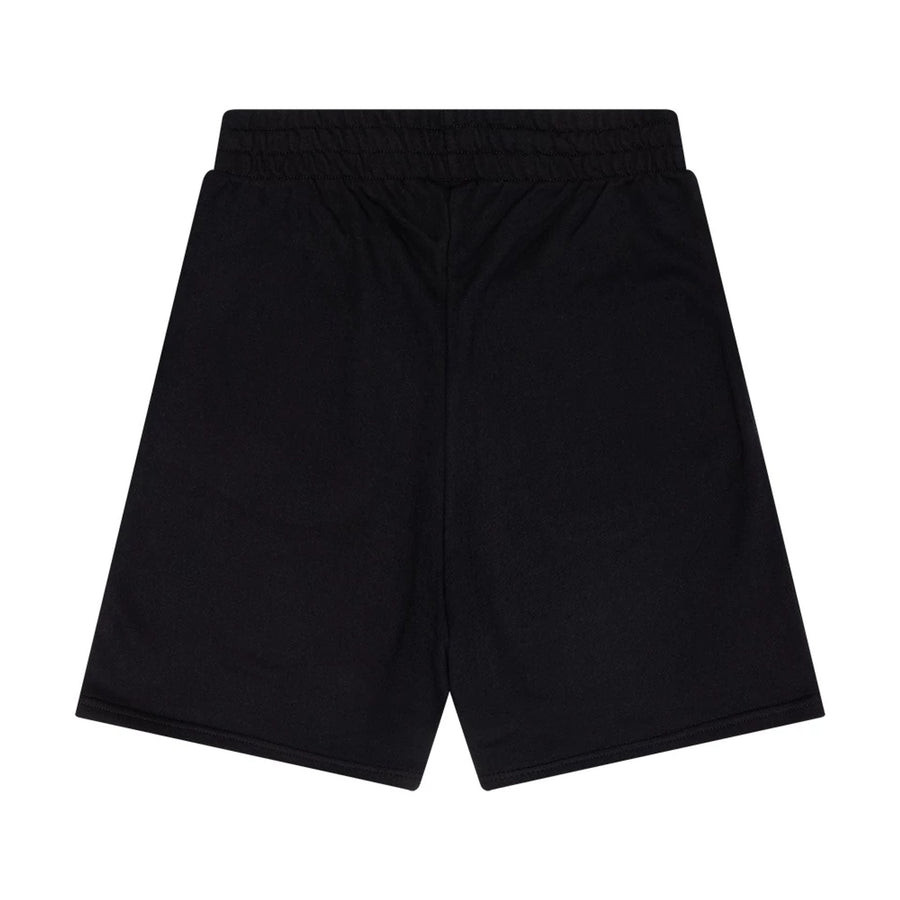 The Male model is wearing New Era Flag Black Shorts 2