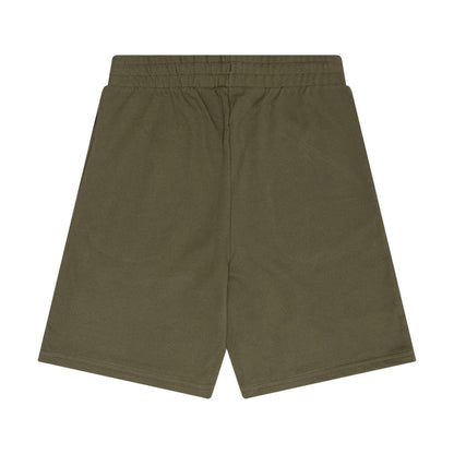 The Male model is wearing New Era Flag Green Shorts 2