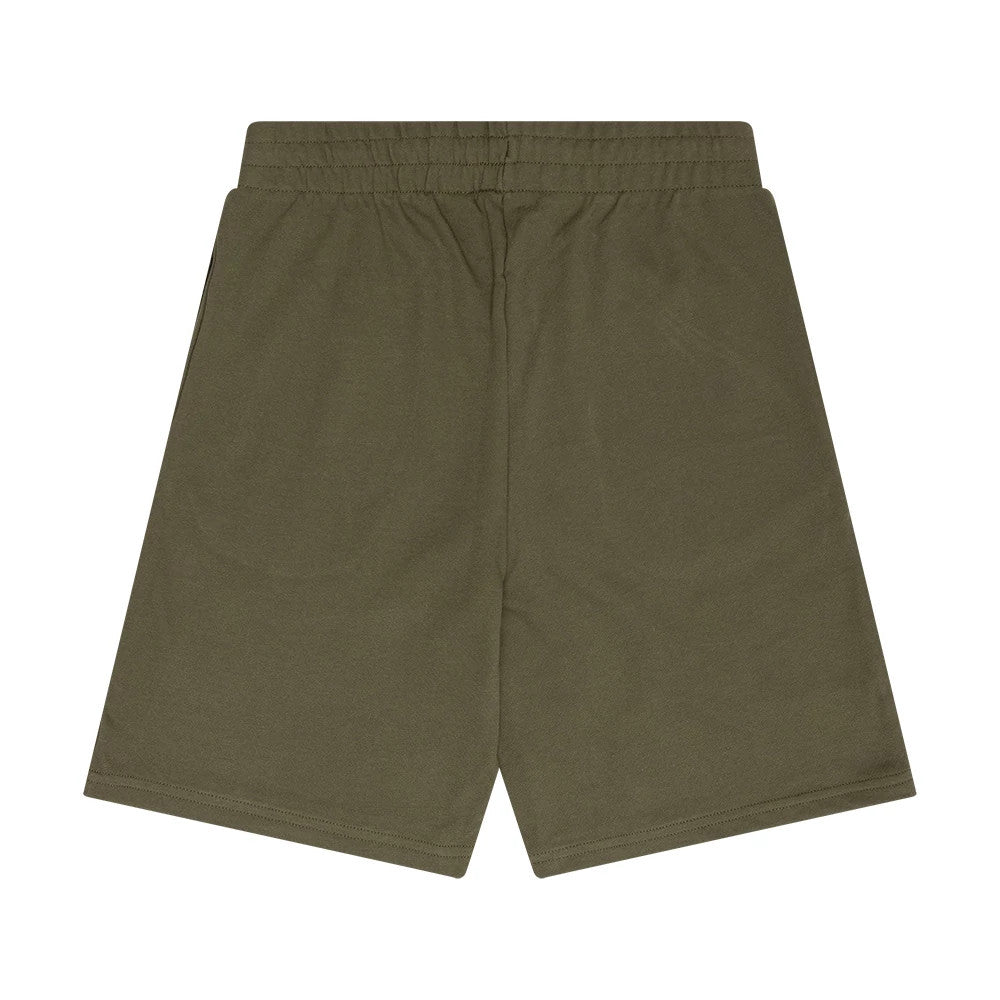 The Male model is wearing New Era Flag Green Shorts 2
