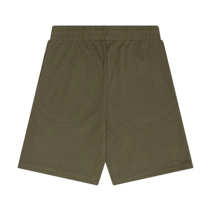The Male model is wearing New Era Flag Green Shorts 2