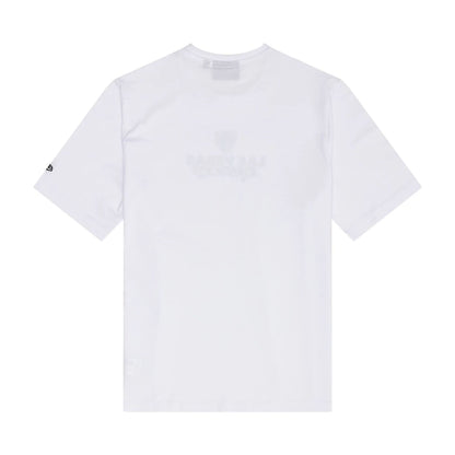 The Male model is wearing Las Vegas Raiders NFL Graphic White T-Shirt 2