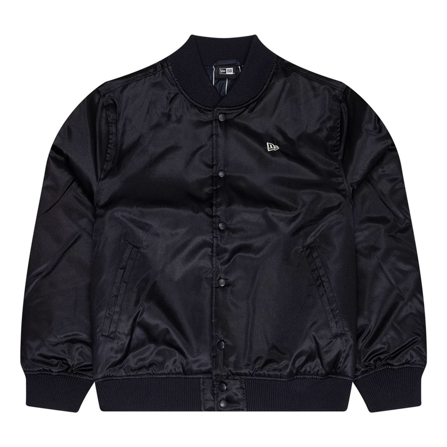 The Male model is wearing New Era Navy Bomber Jacket 1