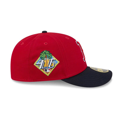 Pictured is this MLB Spring Training 2026 Boston Red Sox Low Profile 59FIFTY Fitted cap in red. 5