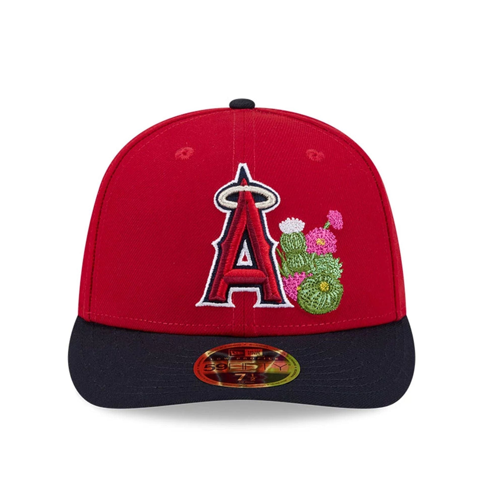 Pictured is this MLB Spring Training 2026 LA Angels Low Profile 59FIFTY Fitted cap in red. 3