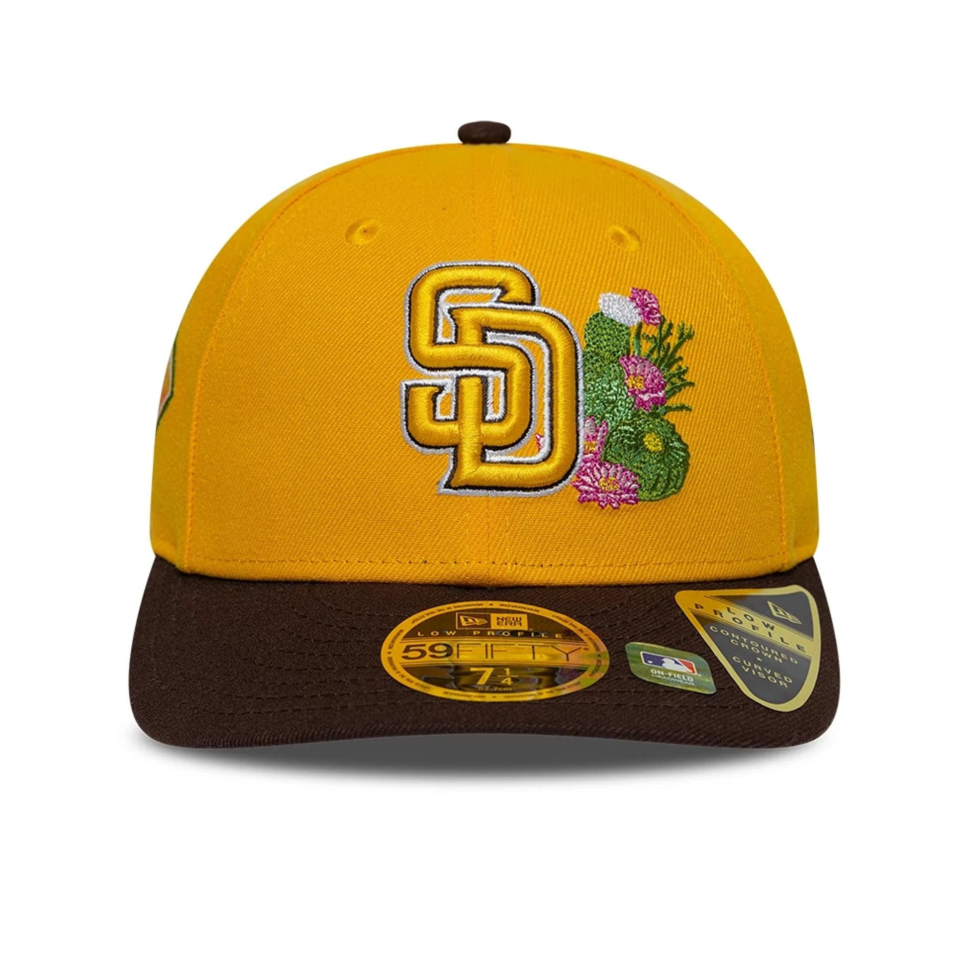 Pictured is this MLB Spring Training 2026 San Diego Padres Low Profile 59FIFTY Fitted cap in yellow. 3