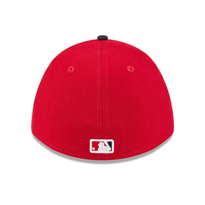Pictured is this MLB Spring Training 2026 LA Angels 39THIRTY M-Crown Stretch Fit cap in red. 7
