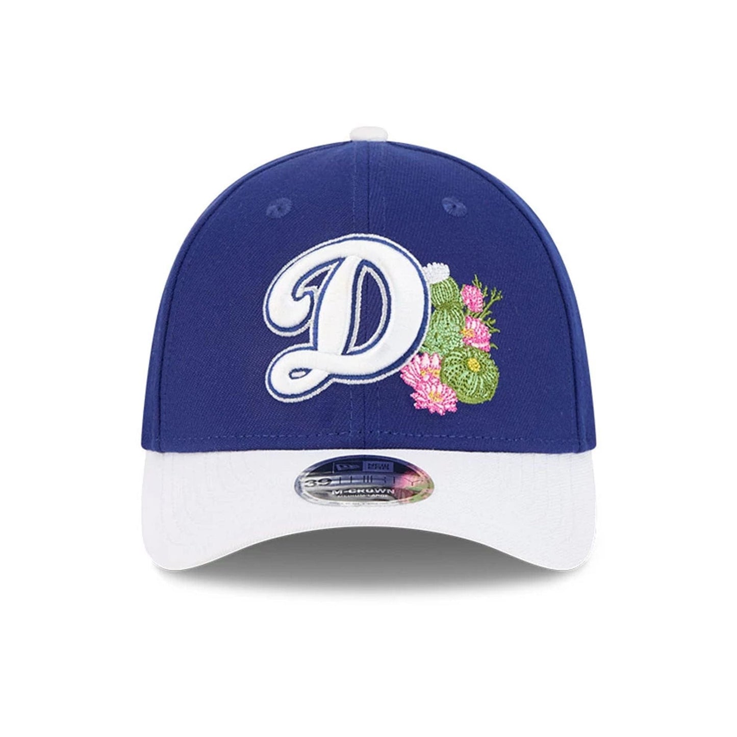 Pictured is this MLB Spring Training 2026 LA Dodgers 39THIRTY M-Crown Stretch Fit cap in dark blue. 3