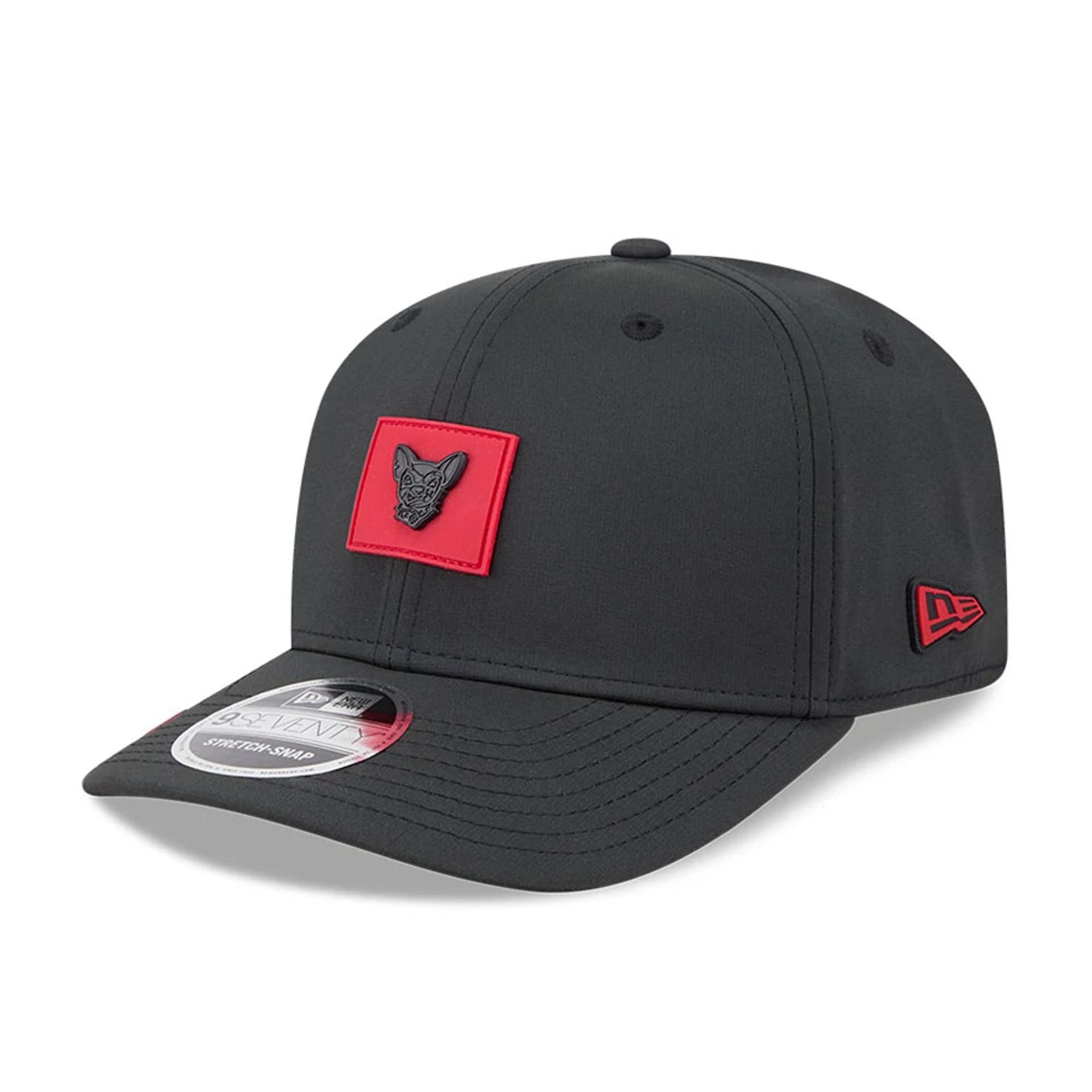 Pictured is this MiLB Clubhouse El Paso Chihuahuas 9SEVENTY Stretch Snap cap in black. 3