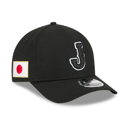 Pictured is this MLB World Baseball Classic 2026 Japan 9FORTY M-Crown A-Frame cap in black. 1