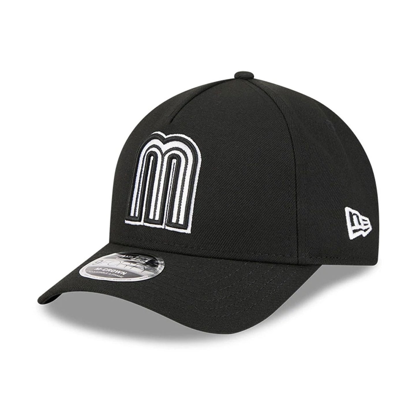Pictured is this MLB World Baseball Classic 2026 Mexico 9FORTY M-Crown A-Frame cap in black. 3