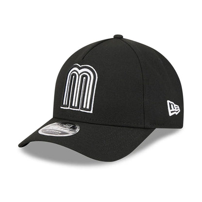 Pictured is this MLB World Baseball Classic 2026 Mexico 9FORTY M-Crown A-Frame cap in black. 3