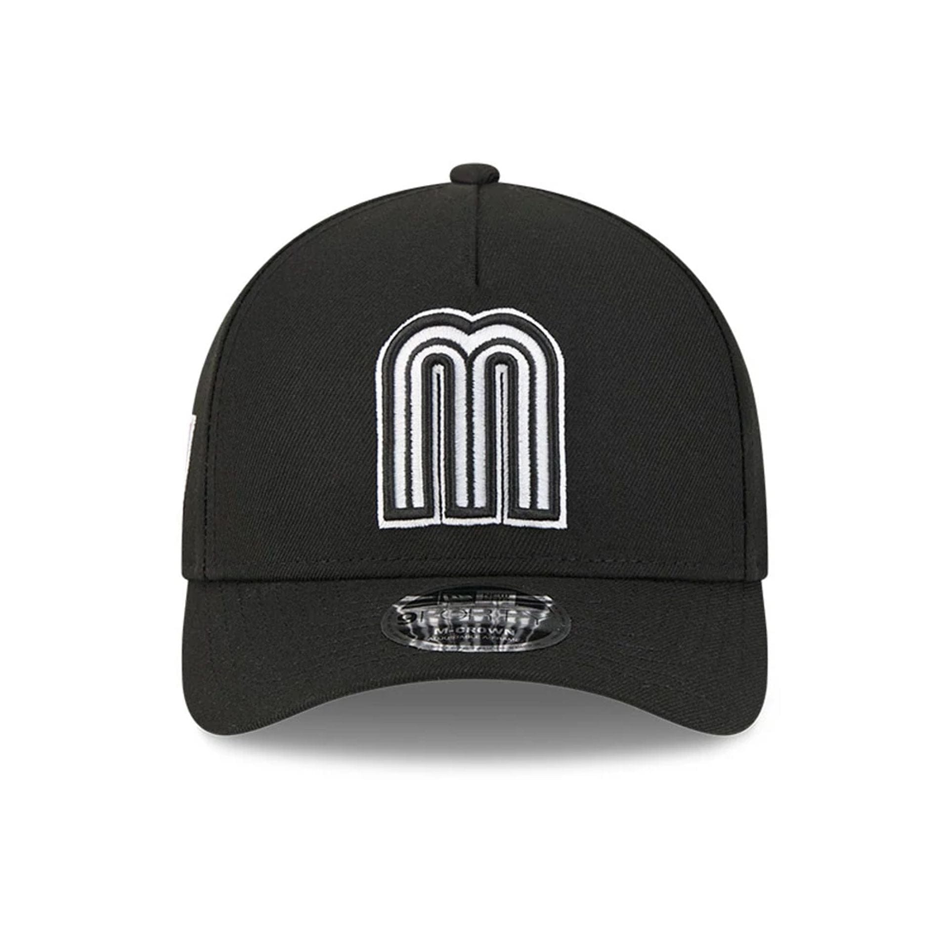 Pictured is this MLB World Baseball Classic 2026 Mexico 9FORTY M-Crown A-Frame cap in black. 2