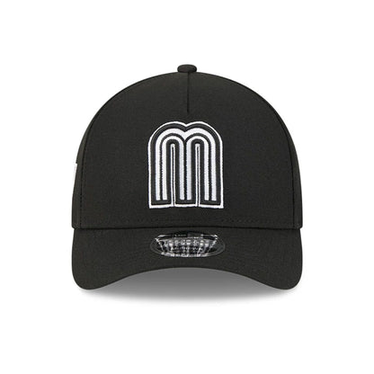 Pictured is this MLB World Baseball Classic 2026 Mexico 9FORTY M-Crown A-Frame cap in black. 2