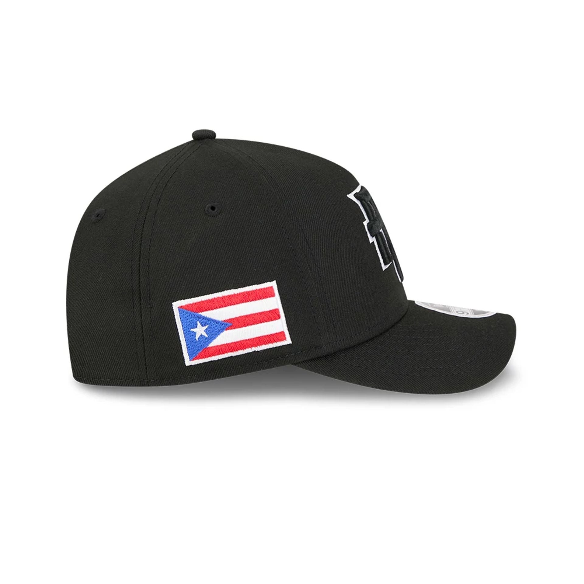 Pictured is this MLB World Baseball Classic 2026 Puerto Rico 9FORTY M-Crown A-Frame cap in black. 4