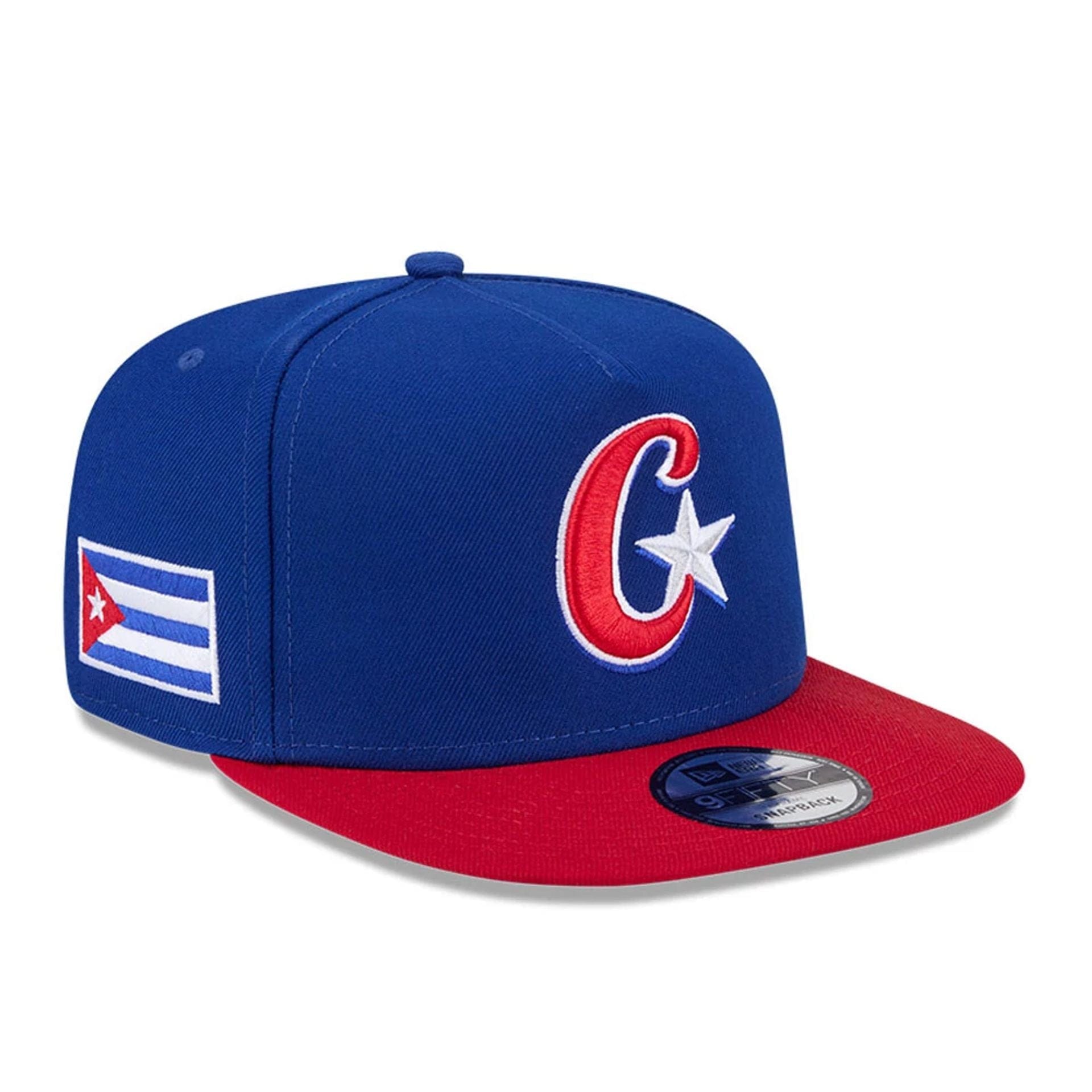 Pictured is this MLB World Baseball Classic 2026 Cuba 9FIFTY A-Frame Snapback cap in blue. 1
