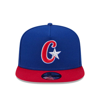 Pictured is this MLB World Baseball Classic 2026 Cuba 9FIFTY A-Frame Snapback cap in blue. 3